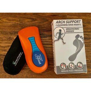 New Fasciitis Relief Arch Support Shoe Inserts for Women and Men, Heel Cup
